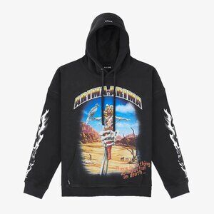 Arima Sweatshirt Hoodie Desert Crucifix Front Back Sleeve Graphic size Small